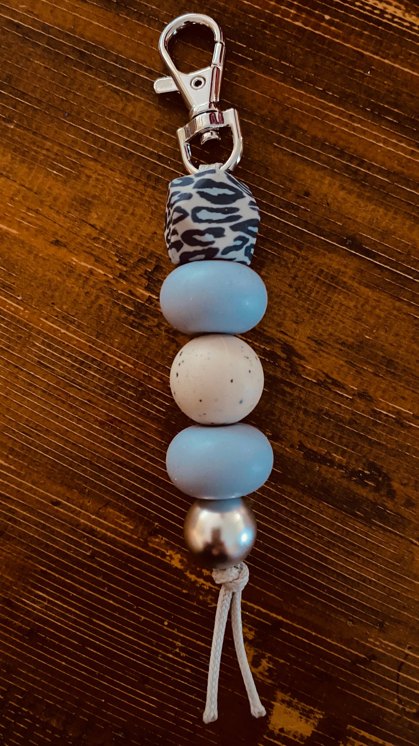 Key Ring - Blue Jungle Print