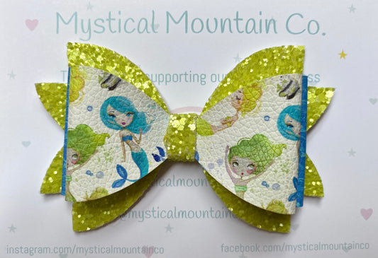 Bow (triple layer) - Mermaid Green