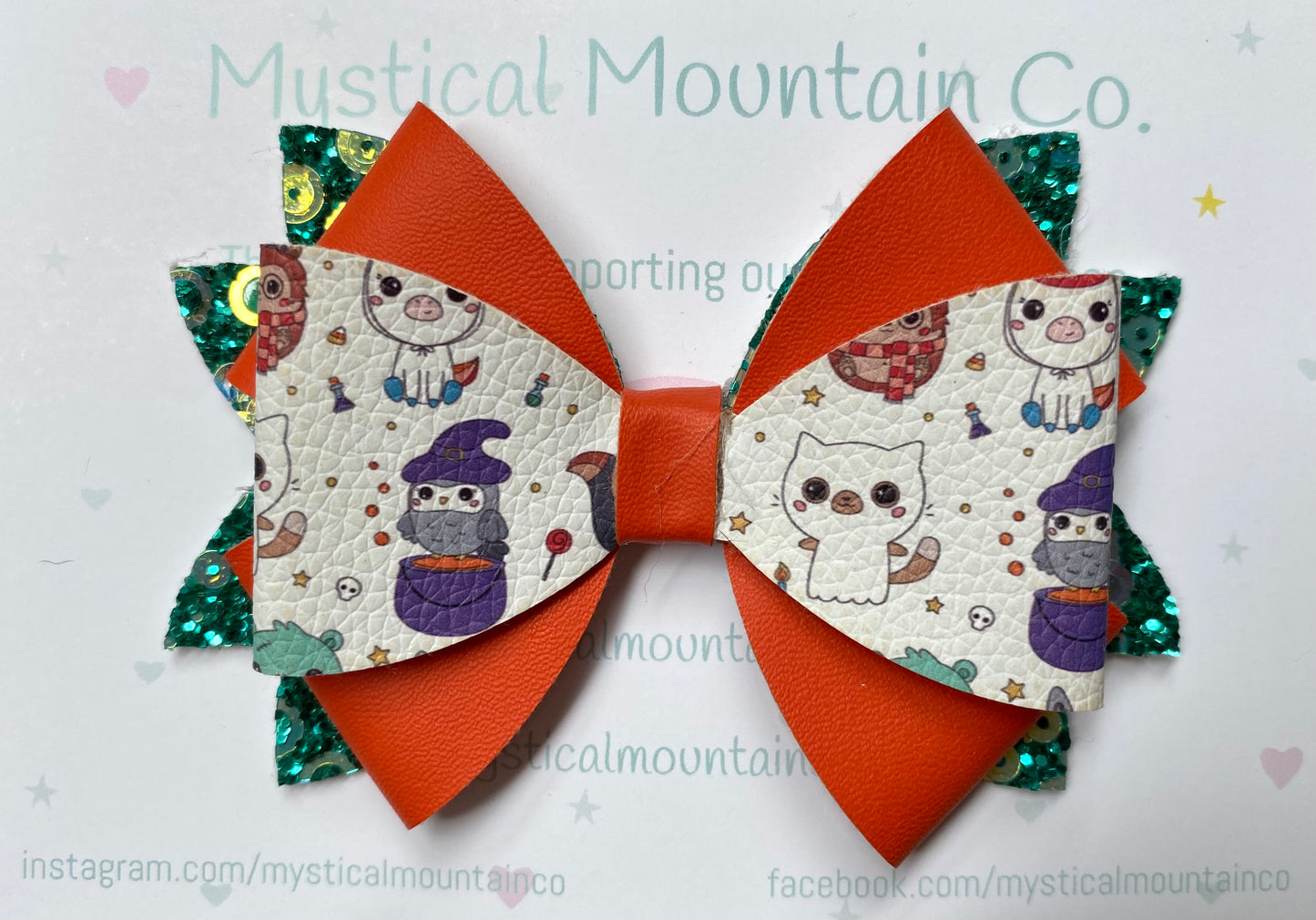 Bow (triple layer) - Critters Orange