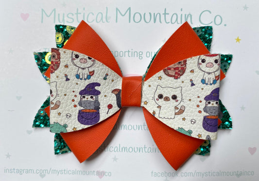 Bow (triple layer) - Critters Orange