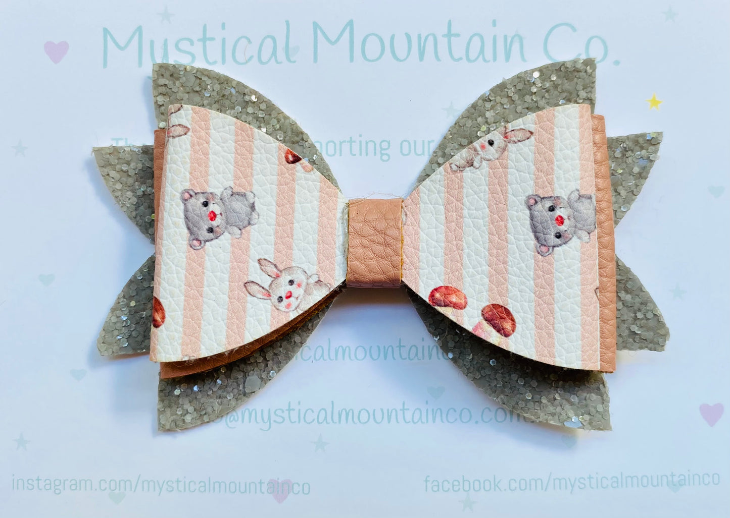 Bow (triple layer) - Woodland Critters
