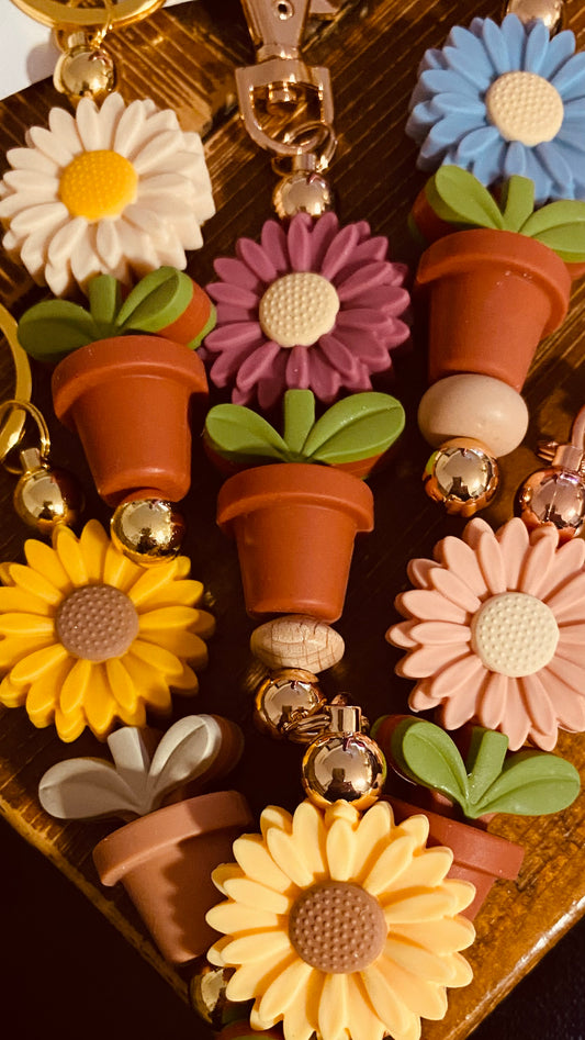 Key Ring - Flower Pot