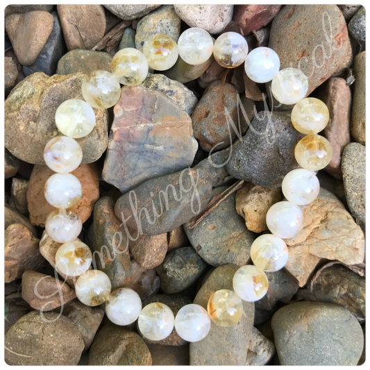 Bracelet - Snow Citrine - 8mm round stone