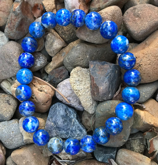 Bracelet - Lapis Lazuli - 8mm round stone