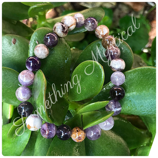 Bracelet - Flower Amethyst - 7mm round stone