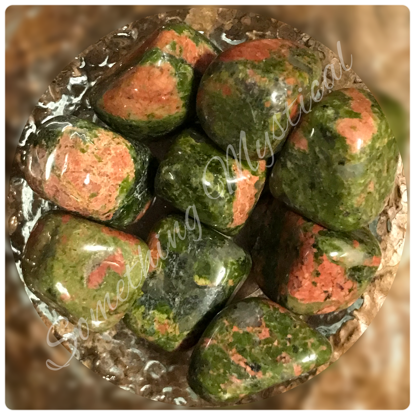 Unakite tumble stone