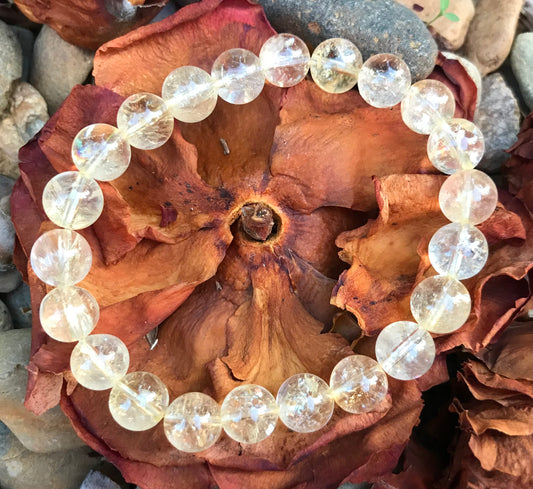 Bracelet - Citrine - 8mm round stone
