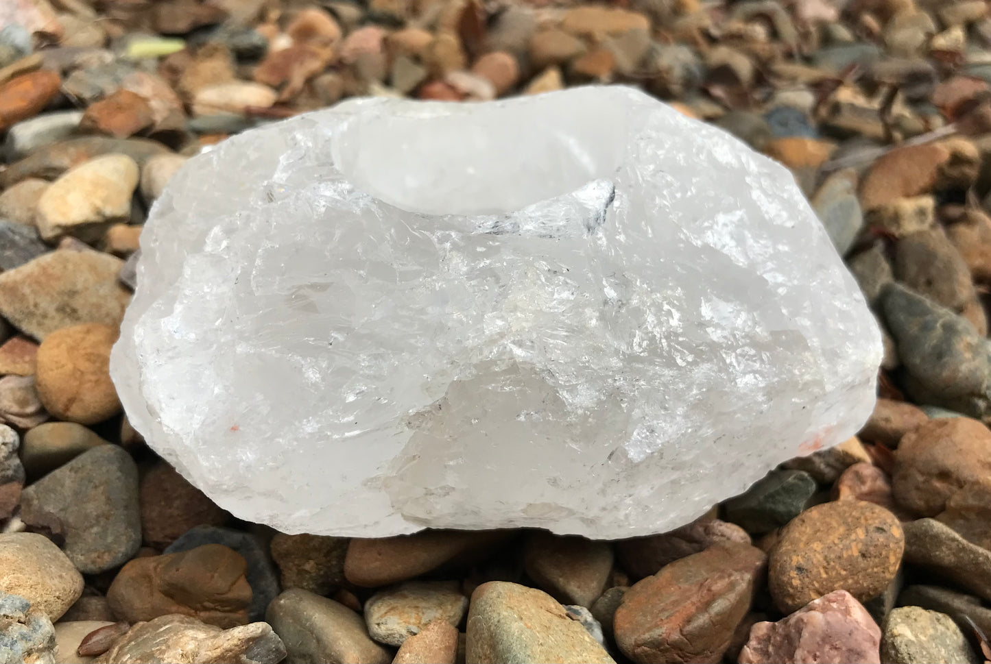 Quartz Tea Light Candle Holder