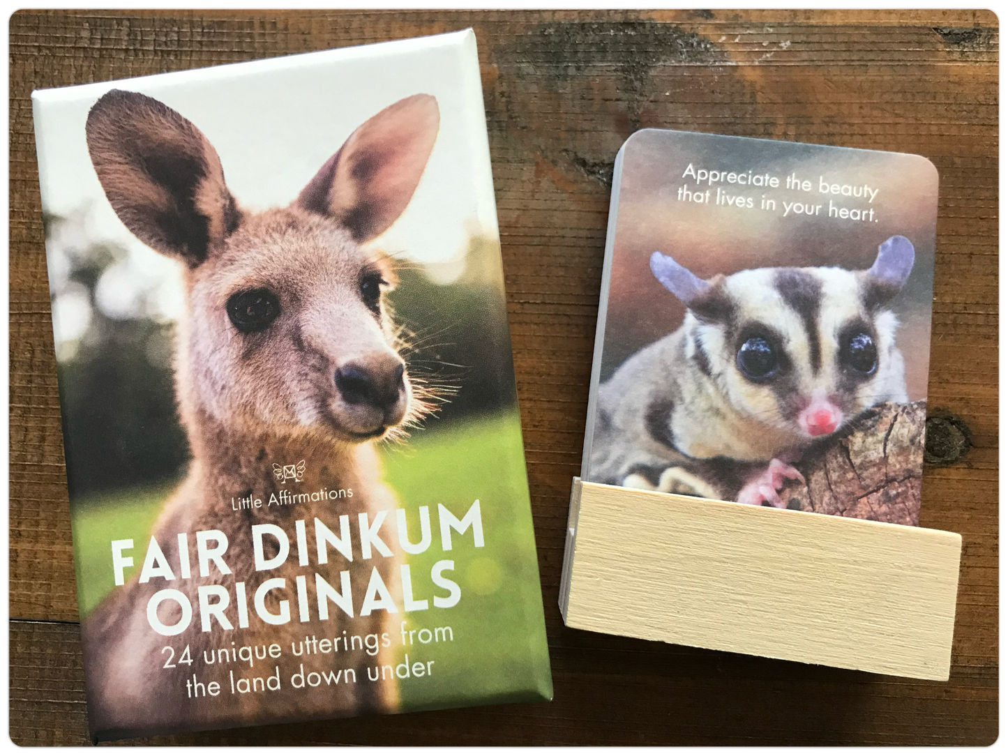 ‘Fair Dinkum Originals’ Affirmation Cards & Stand