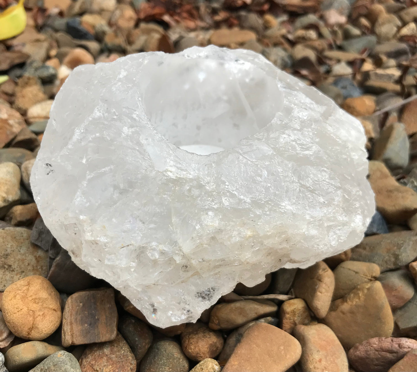 Quartz Tea Light Candle Holder