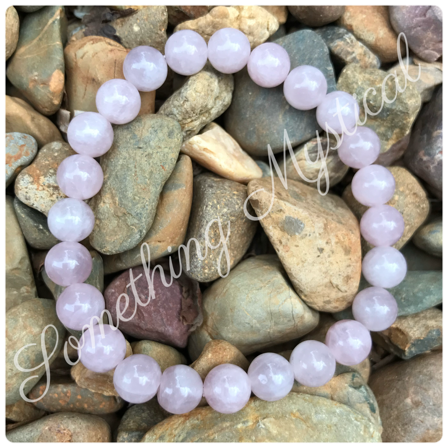 Bracelet - Madagascar Rose Quartz - 8mm round stone