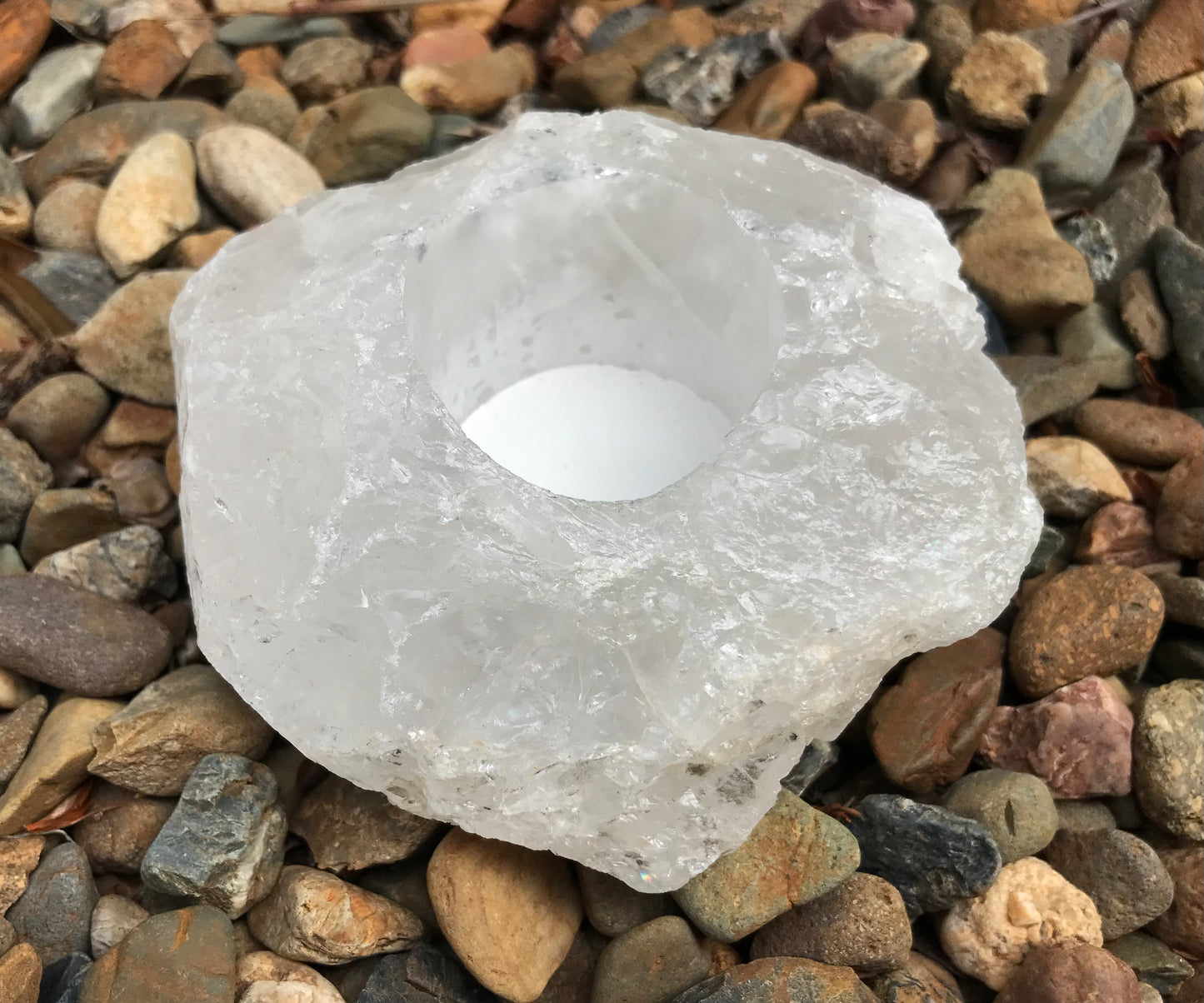 Quartz Tea Light Candle Holder