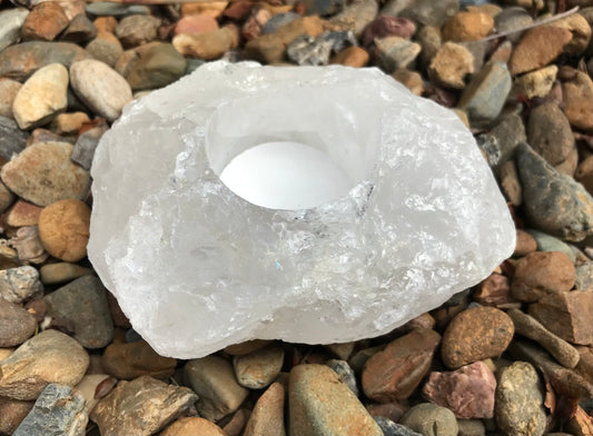 Quartz Tea Light Candle Holder